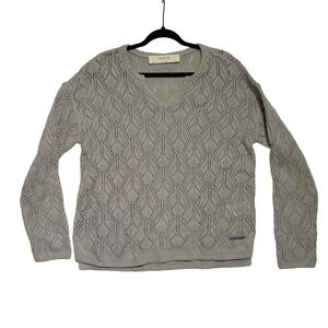 NWOT Peace Love World- Light Gray V-Neck Sweater